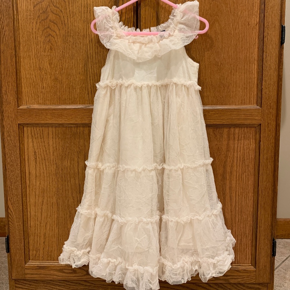 Cream crinkled tulle 3T formal babyGap dress